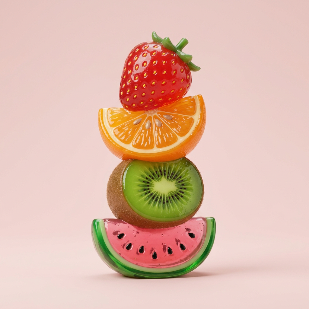Scrunchems Sticky Squishy Fruit Stack